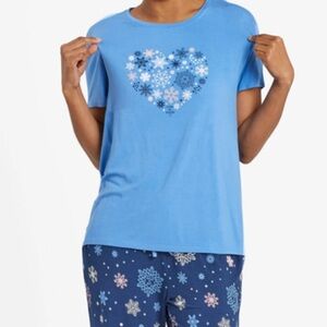 Life Is Good Snowflake Heart Tee